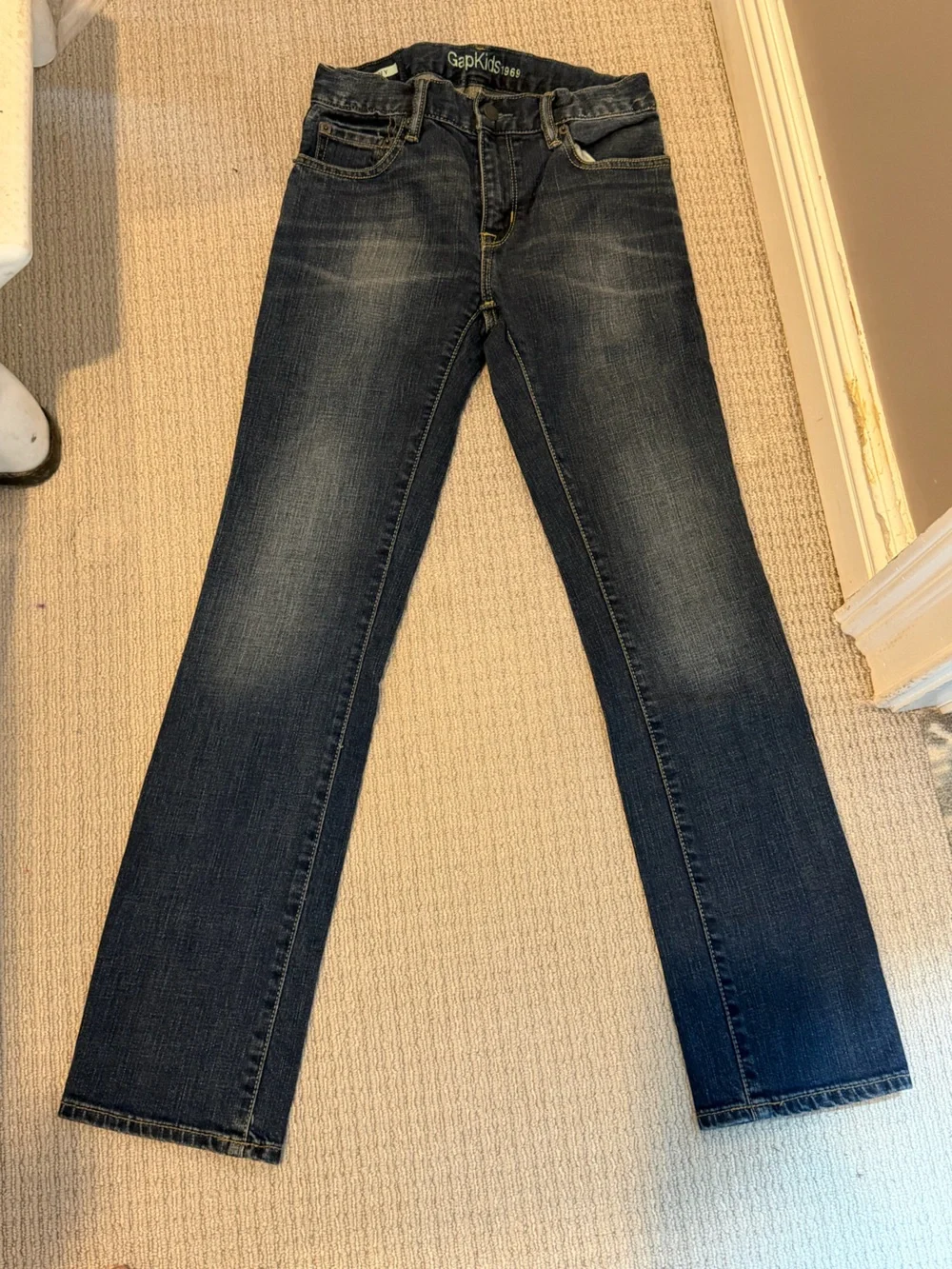 GAP Kids Dark Blue Adjustable Boys Skinny Jeans